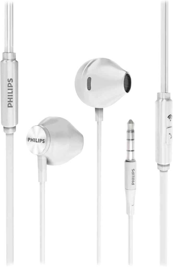 Philips Earbud With Mic White