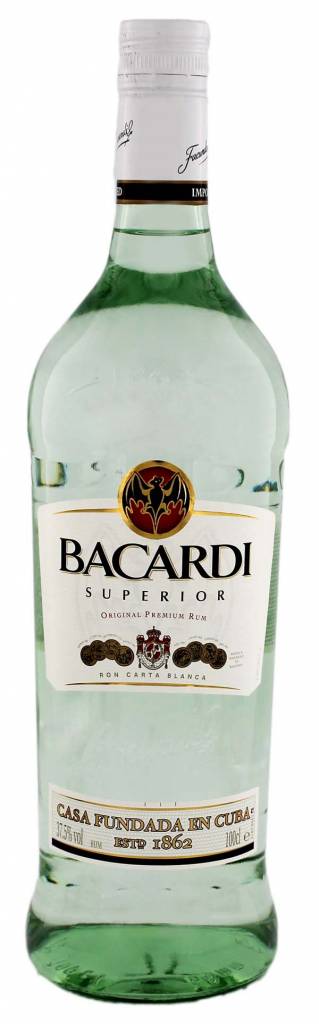 Bacardi Carta Blanca 37.5% 1L