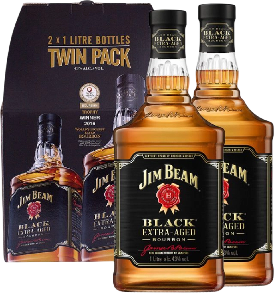 Jim Beam Black Extra Aged Twin Pack 2x1L 43%