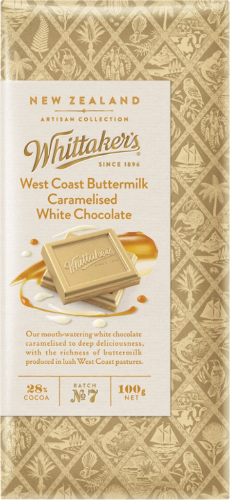 Whittaker's West Coast Buttermilk Caramelised Chocolate Block 100G