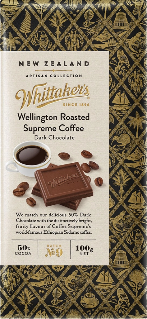 Whittaker's Wellington Roast Coffee Chocolate Block 100G