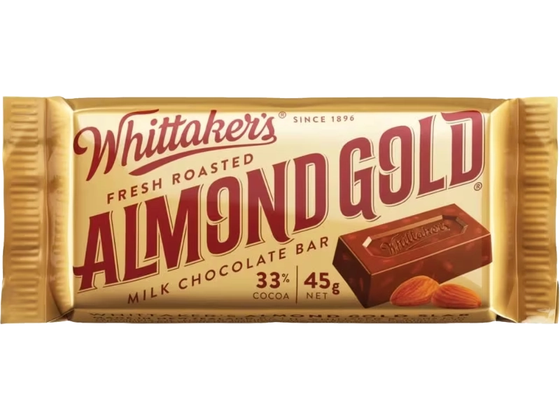 Whittaker's Almond Gold Slab Chocolate 45G