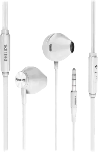 Philips Earbud With Mic White