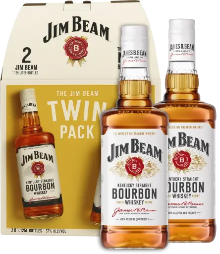 [AA016] Jim Beam White Twin Pack 37% 2x1.125L