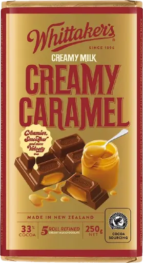Whittaker's Creamy Caramel Chocolate Block 250G