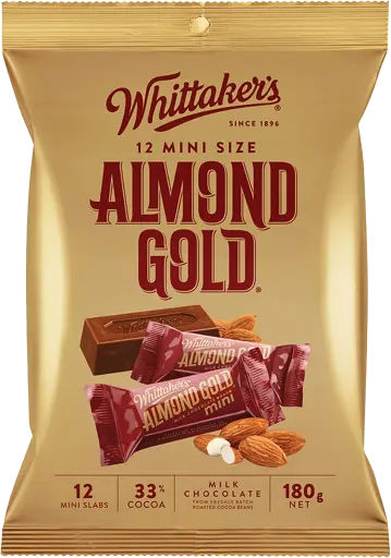 Whittaker's Almond Gold Chocolate Share Bag 180G
