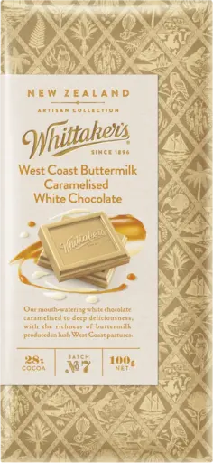 Whittaker's West Coast Buttermilk Caramelised Chocolate Block 100G